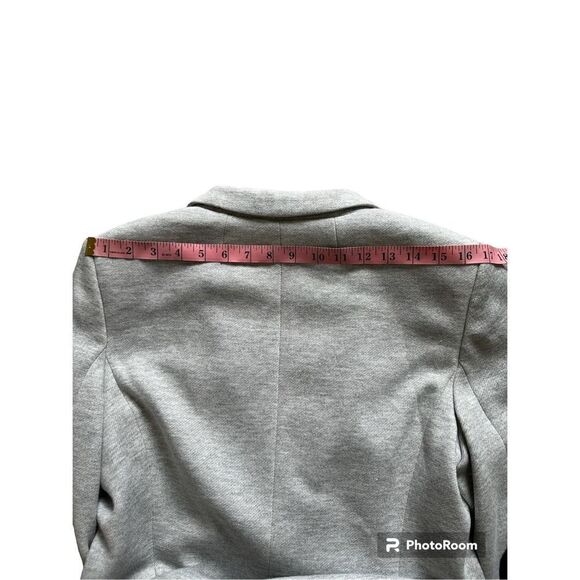 Tommy Hilfiger Women’s Grey Elbow-Patch Button-Cuff Blazer Size 12 - Picture 14 of 15